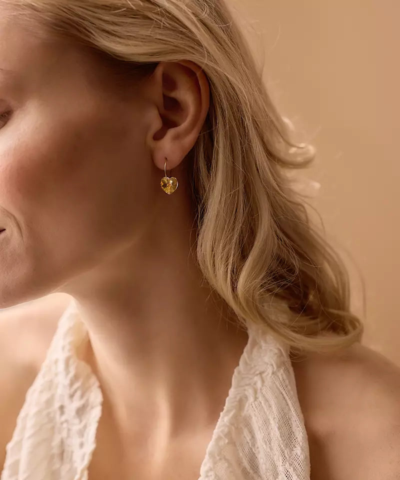 Gold Titanium Heart Rainbow 14mm (New)