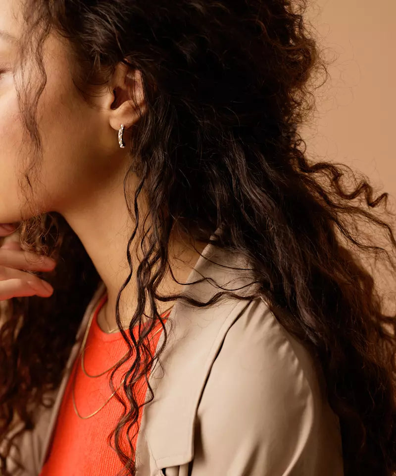 Golden Titanium Curved Mixed Pearl Crystal (New)