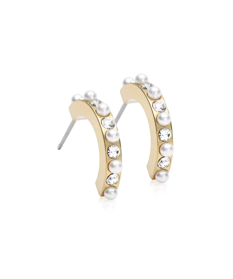 Golden Titanium Curved Mixed Pearl Crystal (New)