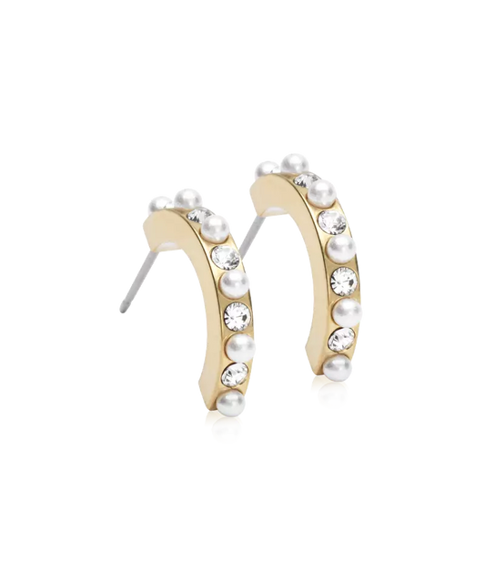 Golden Titanium Curved Mixed Pearl Crystal (New)