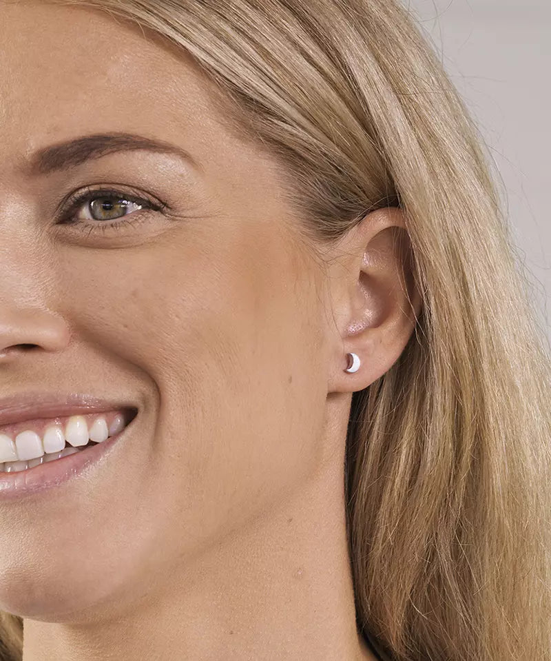 Natural Titanium Moon 6mm