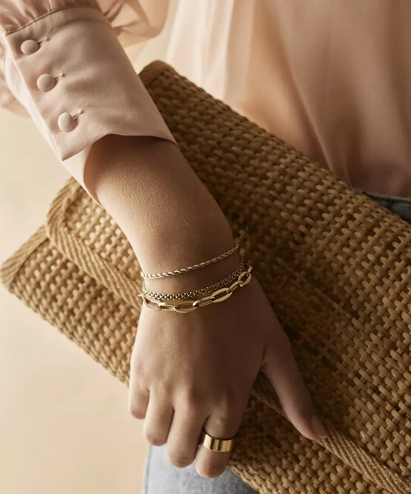 High Quality Stainless (316L) Grand Link Gold Bracelet 19cm