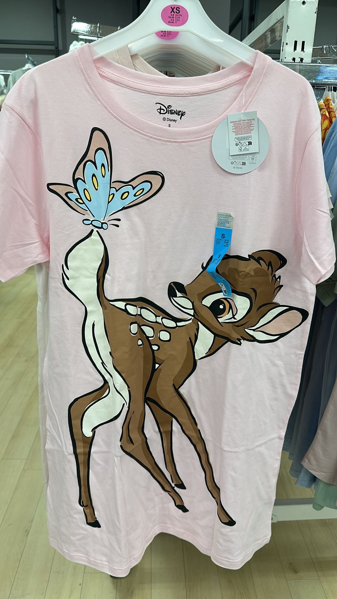 Disney Bambi Adult Pink Loose Fit