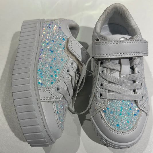 Kid’s Sneakers White Sand Stone Glitter