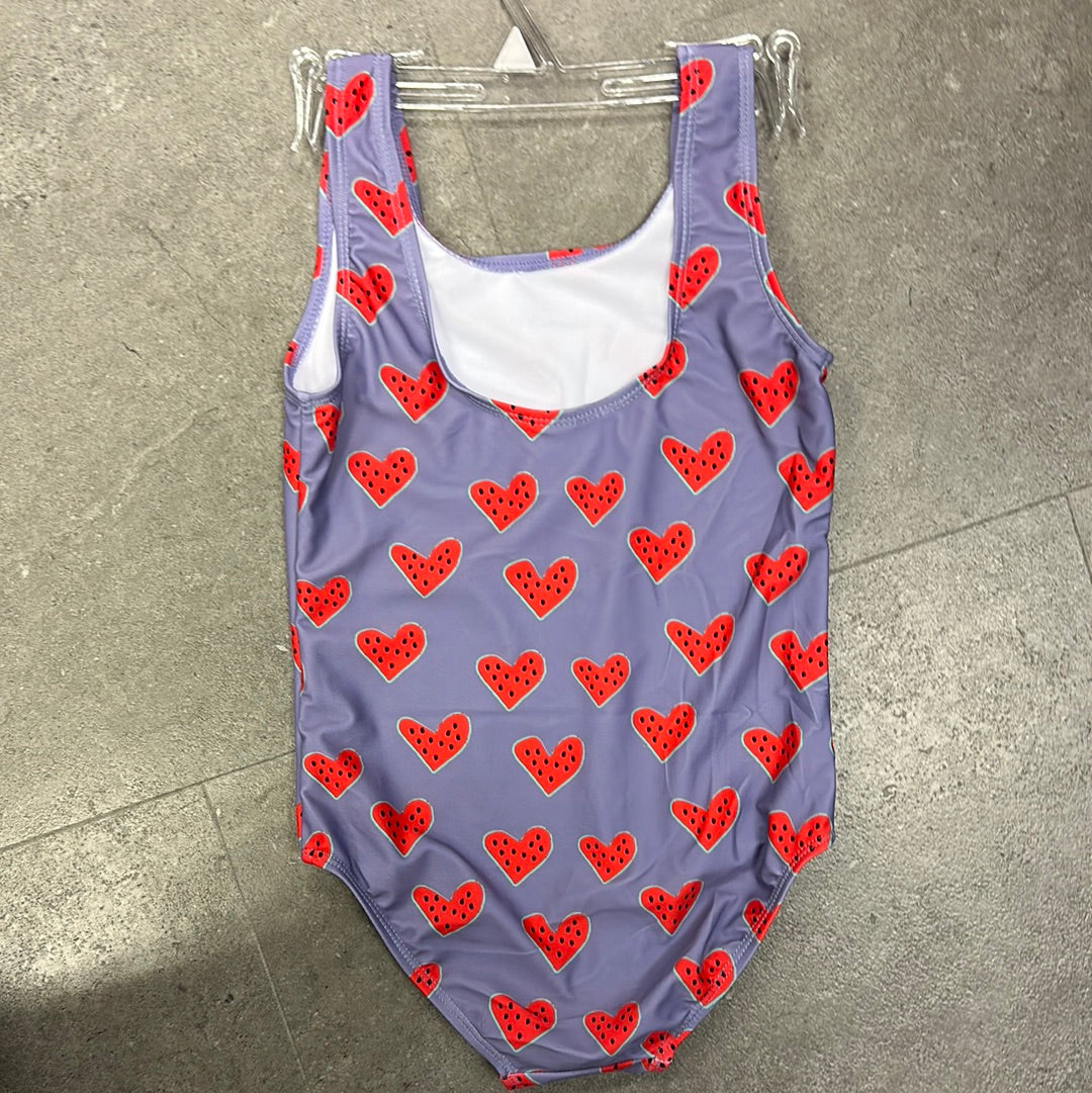 SwimWear Strawberry Heart Body Suit 100% Polyester