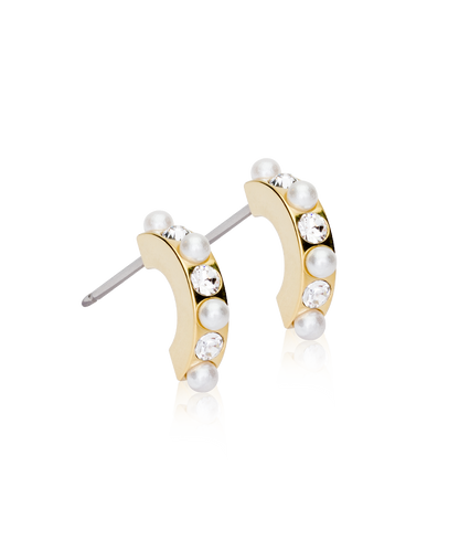 Golden Titanium Curved Mixed Pearl Crystal (New)