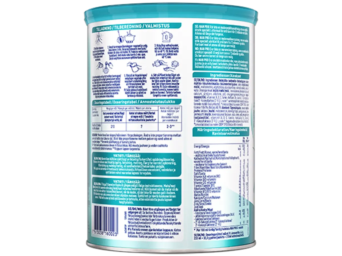 Nestlé NAN PRO 3 (800g x 6) SWEDEN +12 Months