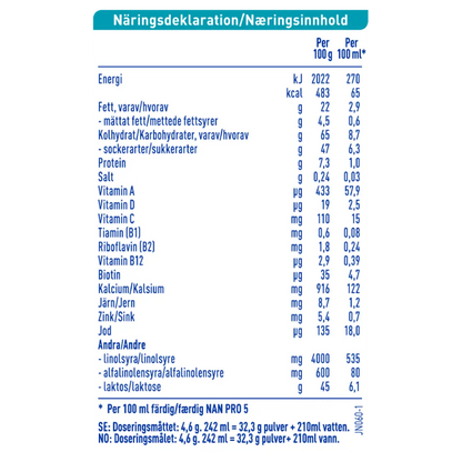 Nestlé NAN PRO 5 (800g x 6) SWEDEN +24 Months