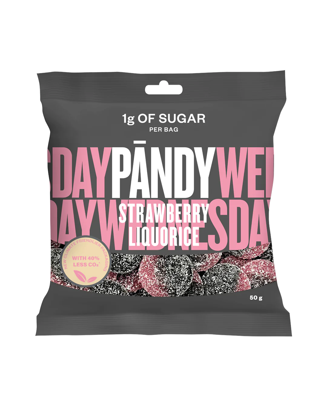 Pandy Gummy Strawberry Liquorice (1g Sugar per pack) 50g