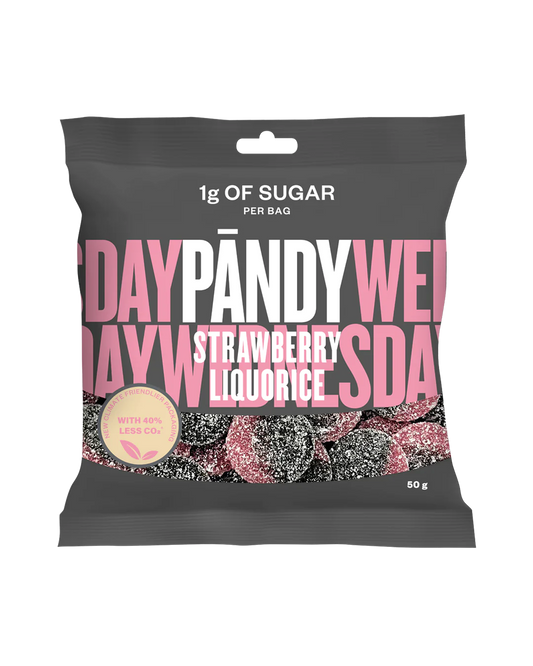 Pandy Gummy Strawberry Liquorice (1g Sugar per pack) 50g