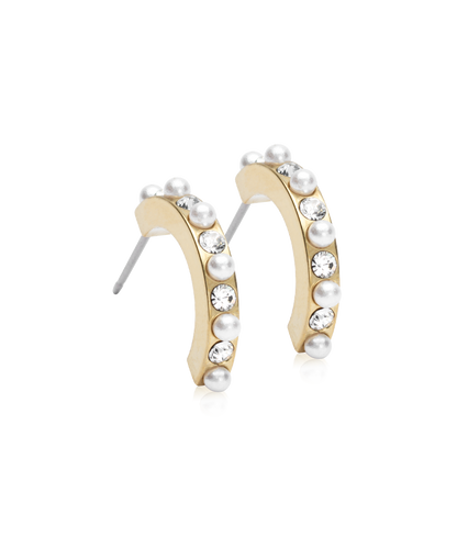 Golden Titanium Curved Mixed Pearl Crystal (New)