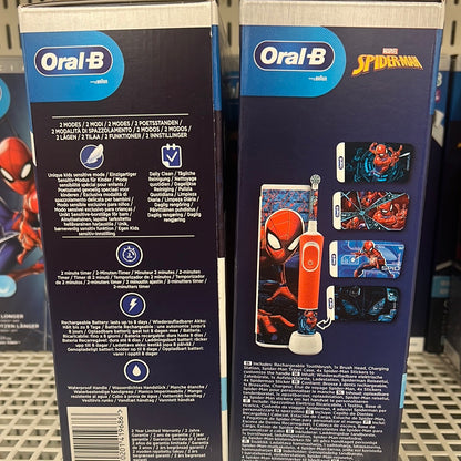 Oral-B Kids Electric Toothbrush (Extra soft) Spider-Man w/ Travel Case