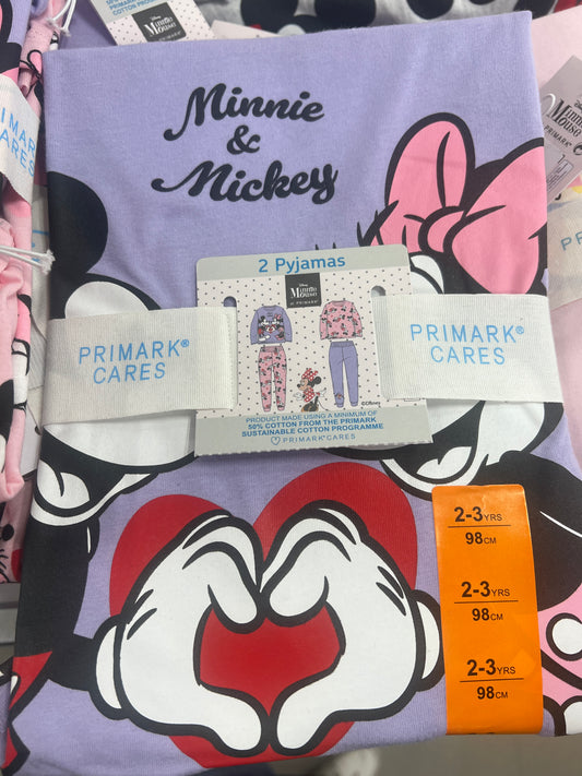 Minnie & Mickey Pajamas 2 Sets Bundle