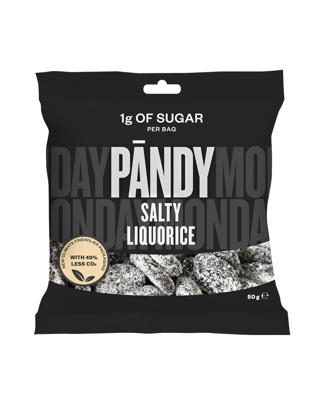 Pandy Gummy Salty Liquorice (1g Sugar per pack) 50g