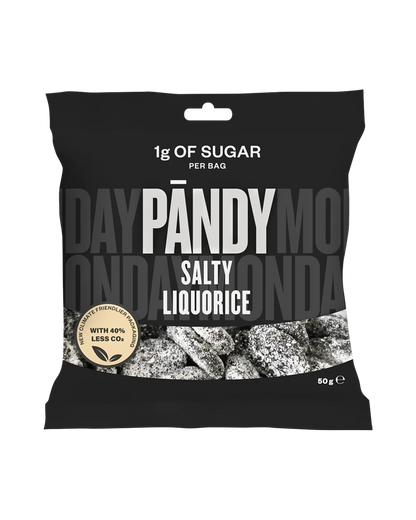 Pandy Gummy Salty Liquorice (1g Sugar per pack) 50g