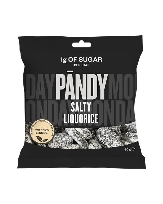 Pandy Gummy Salty Liquorice (1g Sugar per pack) 50g