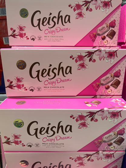 Fazer Geisha Crispy Dream Milk Chocolate w/ soft Hazelnut filling 32’s 228g