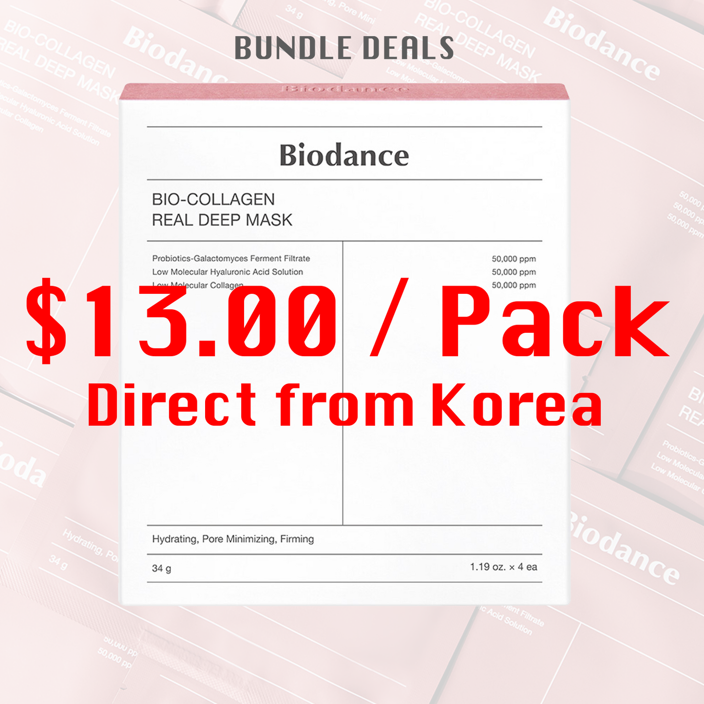 BIODANCE Bio-Collagen Real Deep Mask 4's (Bundle Deal)