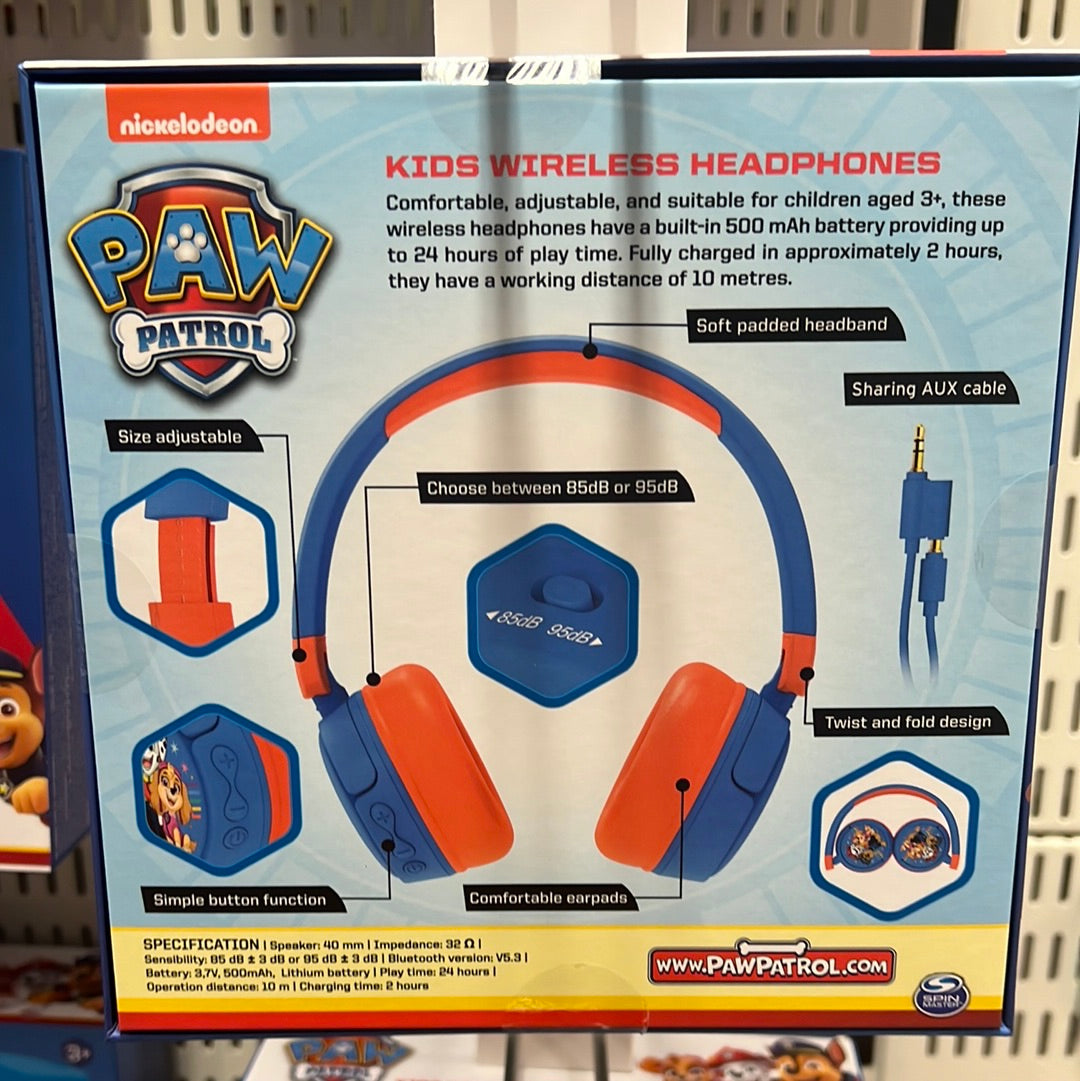 QTL Paws Petrol Kids Headphones (WIRELESS)