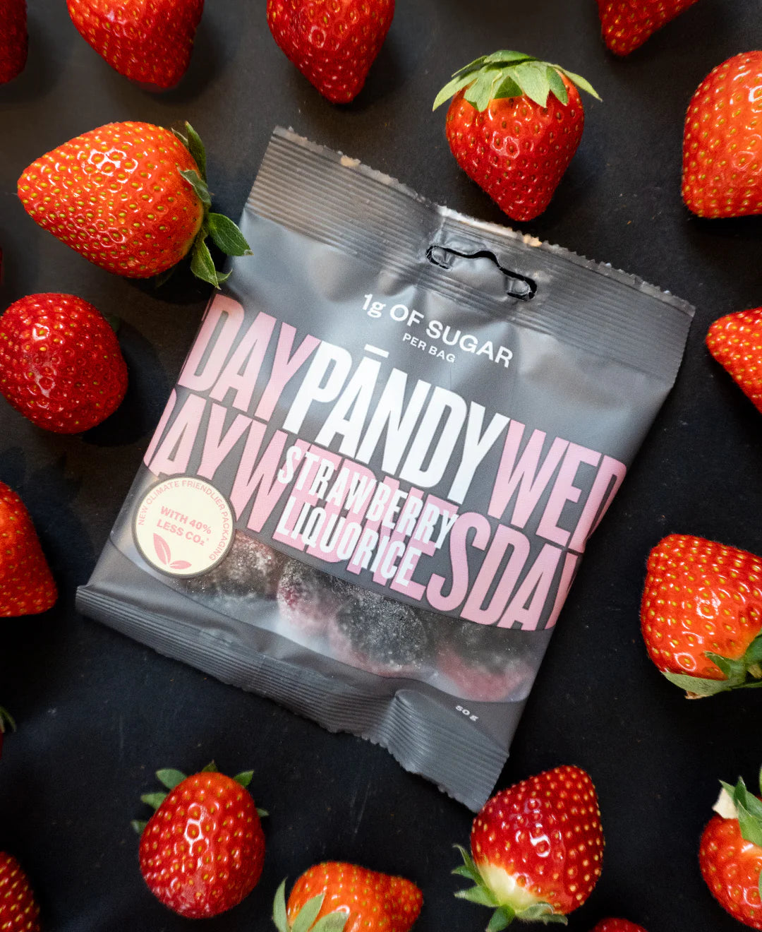 Pandy Gummy Strawberry Liquorice (1g Sugar per pack) 50g