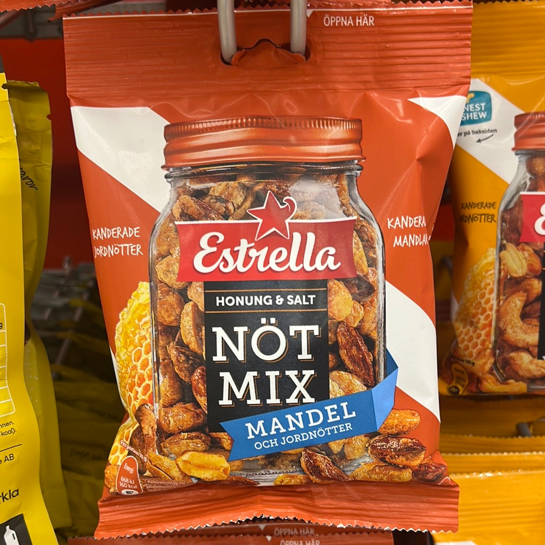 Estrella Nöt Mix Honey & Salt coated Almond & Peanuts 175g