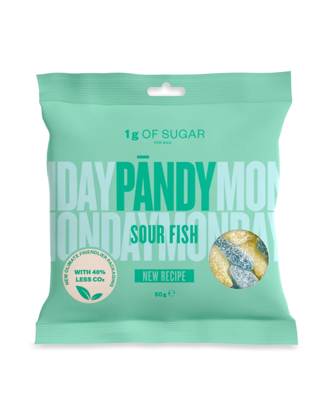 Pandy Gummy Sour Fish (1g Sugar per pack) 50g