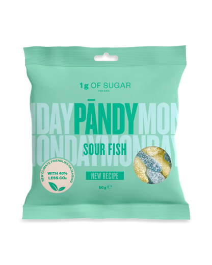 Pandy Gummy Sour Fish (1g Sugar per pack) 50g