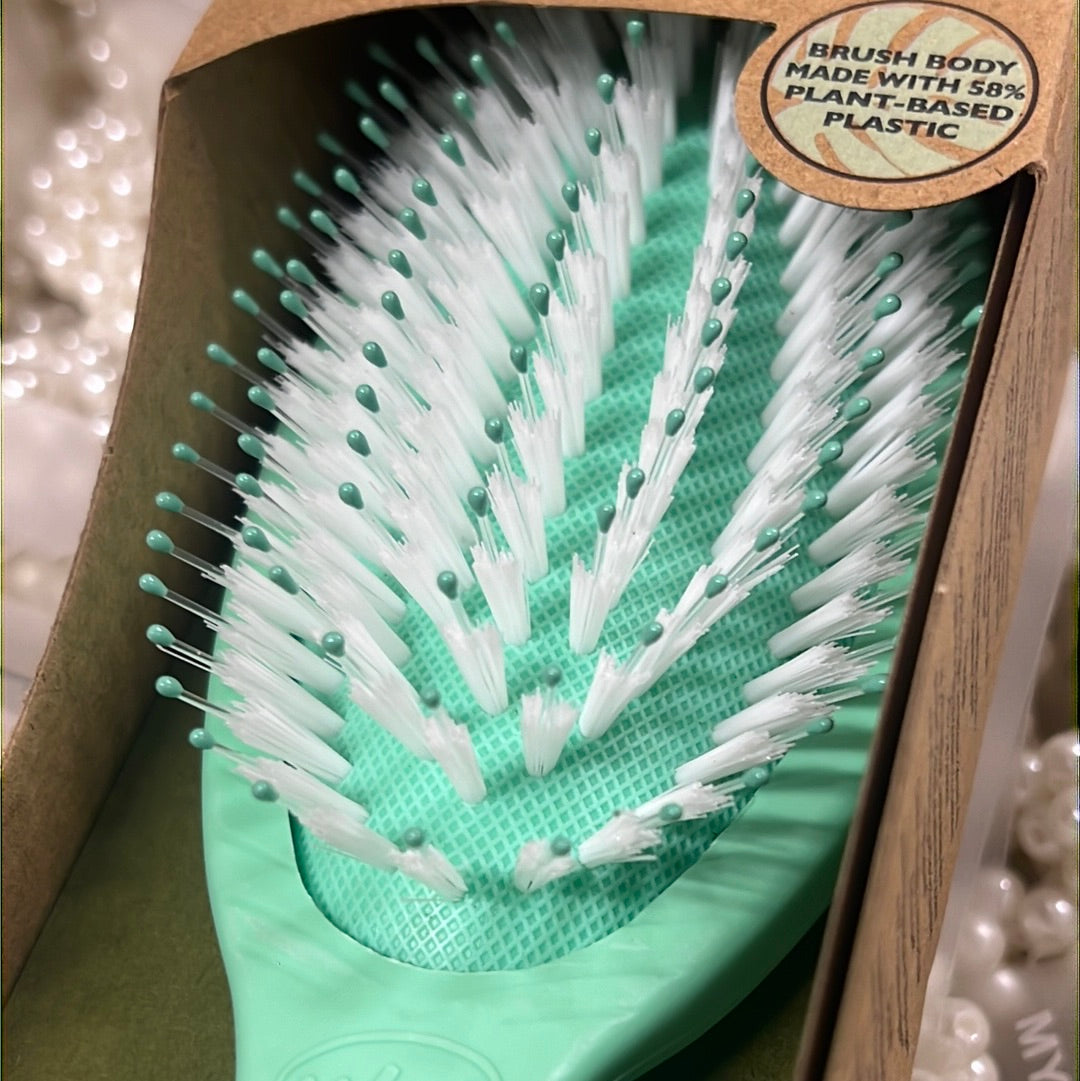 WET Brush Go Green Palm Treatment & Shine Brush (Tea Tree oil infused Cushion)