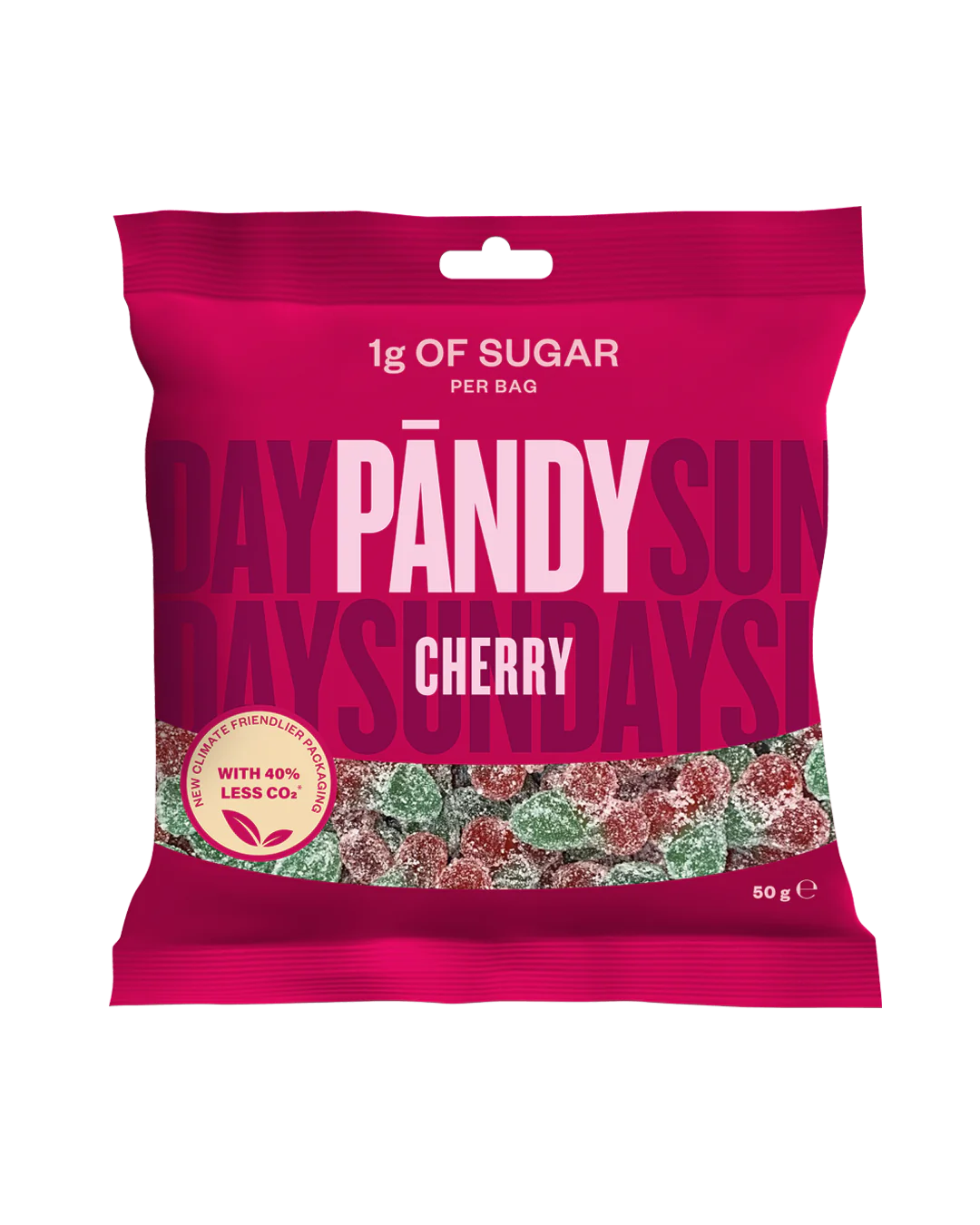 Pandy Gummy Cherry (1g Sugar per pack) 50g