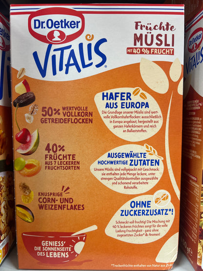 Dr Oetker Fruits Musli (40% Fruits) 500g