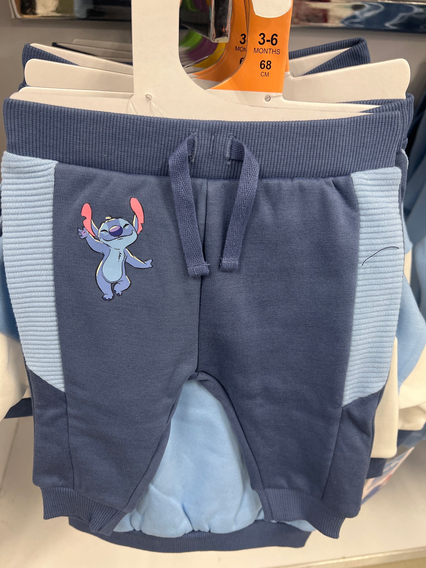 Disney Stitch Sweater Shorts Baby Set Blue