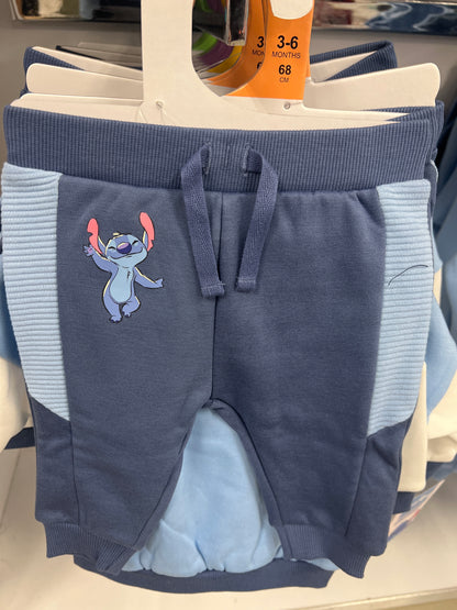 Disney Stitch Sweater Shorts Baby Set Blue