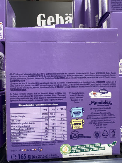 Milka Choco Cookie Snax 6x27.5g 165g