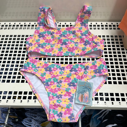 SwimWear Multi Flowers 2-Pieces 100% Polyester