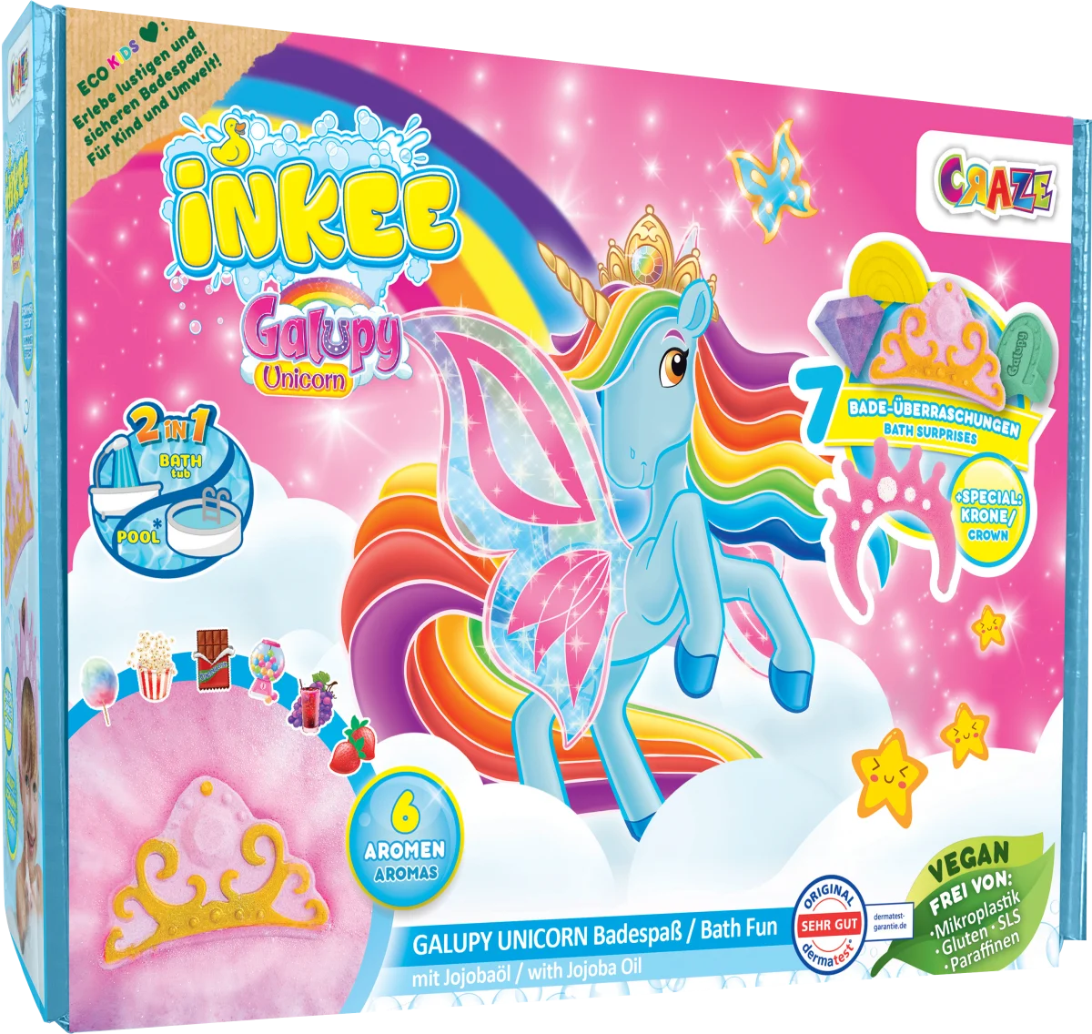 INKEE Unicorn 7+1pcs Gift Set Bathbomb