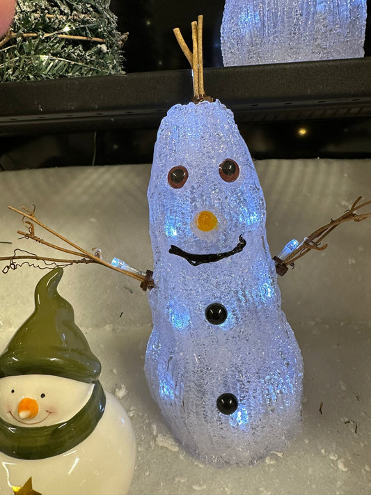 Christmas Snowman LED 20cm Battery