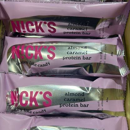 N!CK’S Protein Bar Almond Caramel (13g Protein, SUGAR FREE) 3x50g