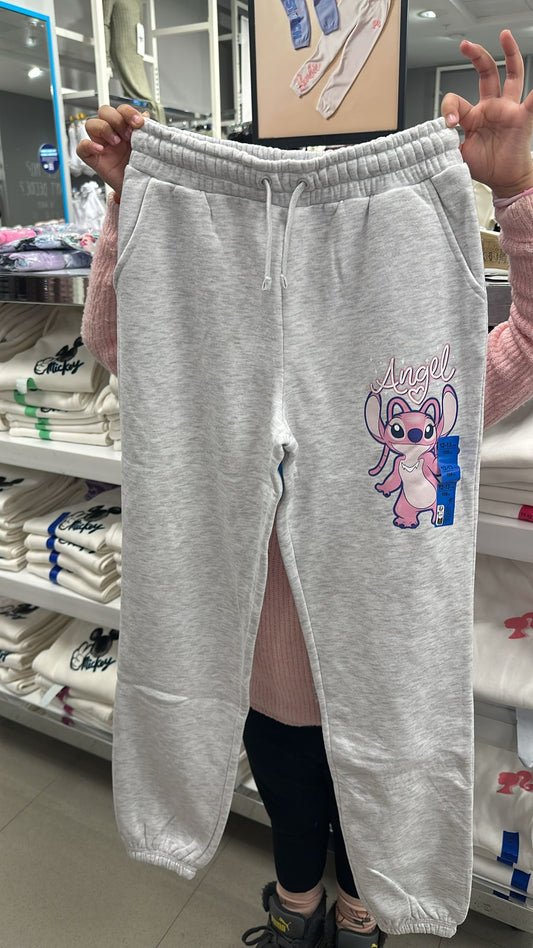 Stitch Angel Sweat Pants Kids Grey