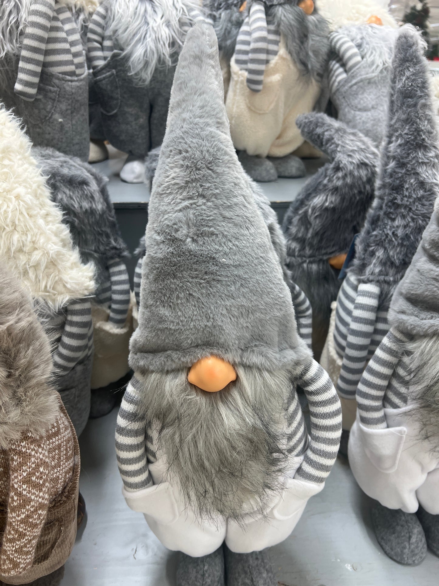 Christmas Tomte Stående (Santa) 63cm (Grey)