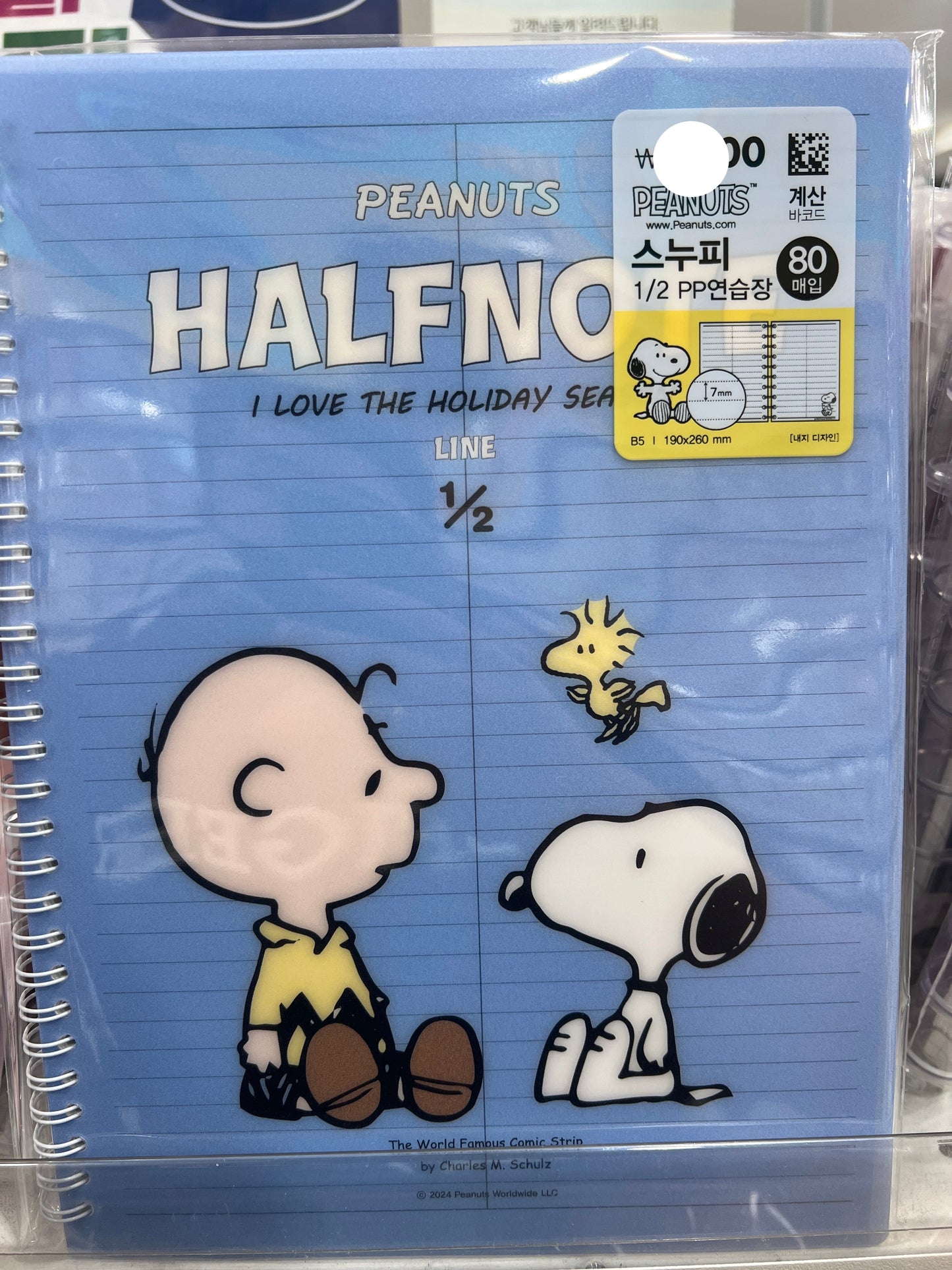 B5 Notebook (Peanuts Blue) 80pages