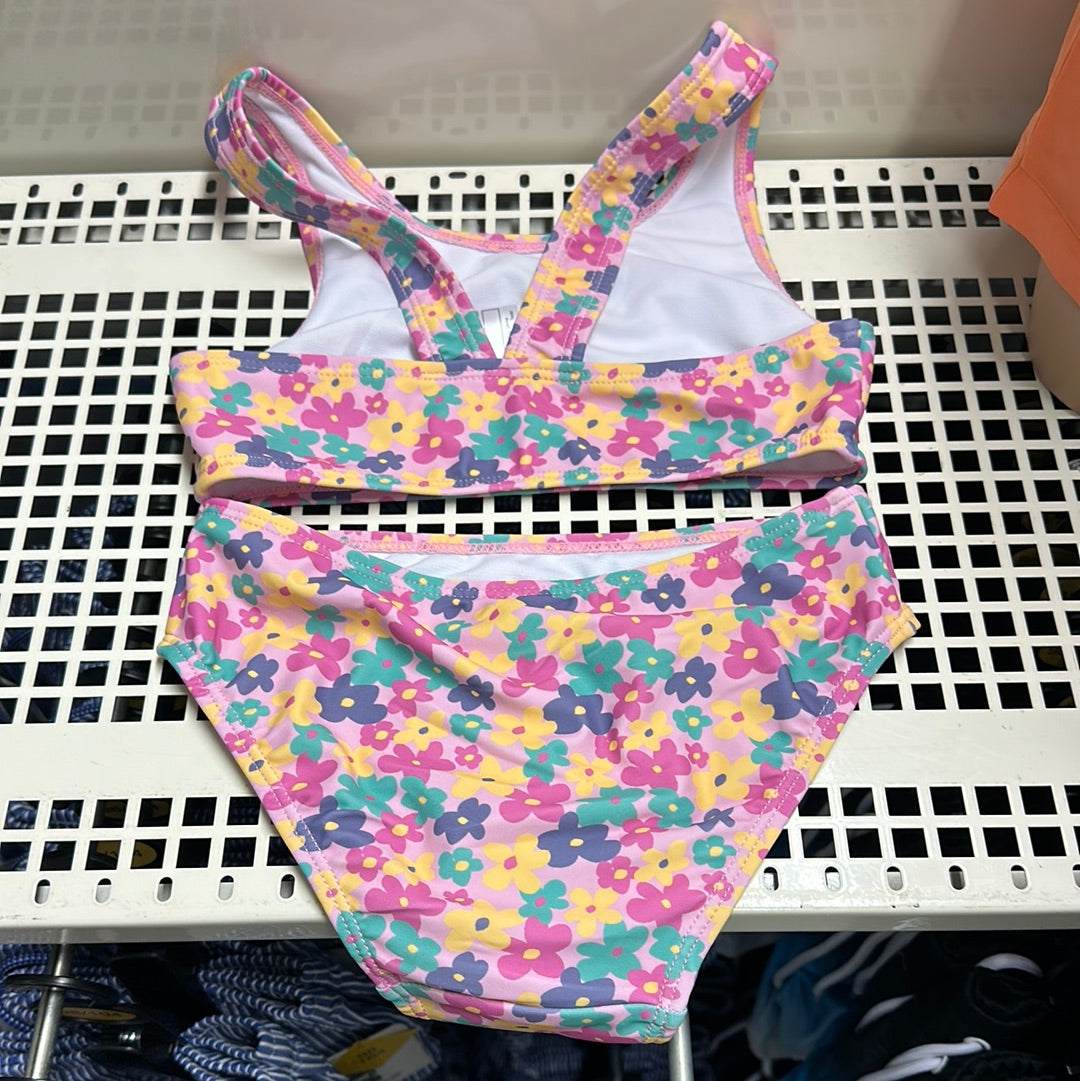 SwimWear Multi Flowers 2-Pieces 100% Polyester