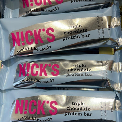 N!CK’S Protein Bar Triple Chocolates (15g Protein, SUGAR FREE) 3x50g