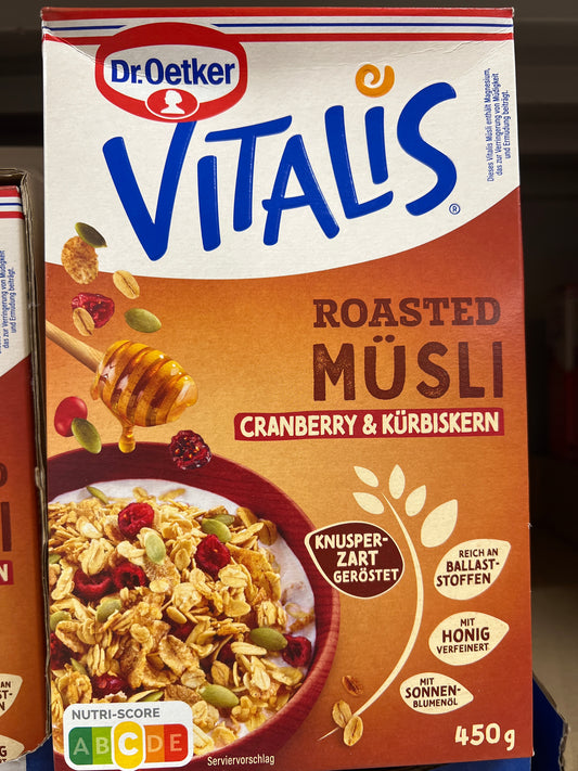 Dr Oetker Roasted Musli (Cranberry & Pumpkin Seed) 450g