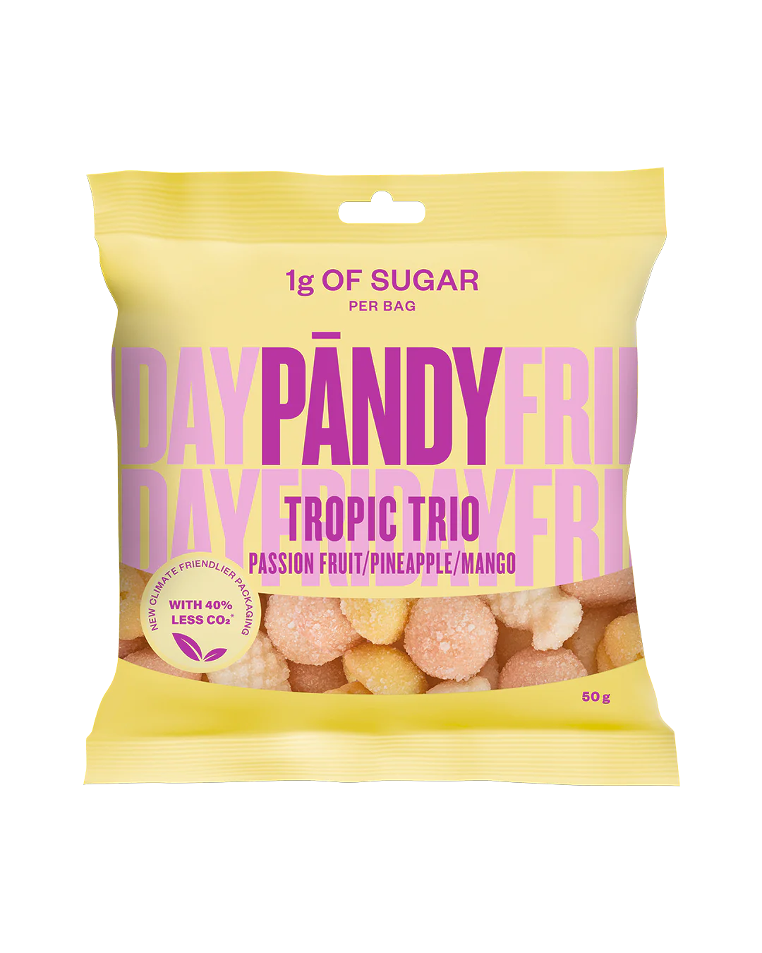 Pandy Gummy Tropic Trio (1g Sugar per pack) 50g