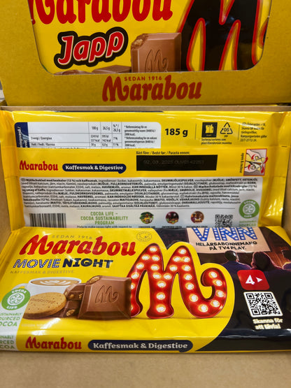 Marabou Movie Night Digestive Coffee Chocolate 185g