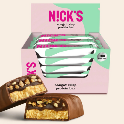 N!CK’S Protein Bar Nougat Crisp (15g Protein, SUGAR FREE) 3x50g