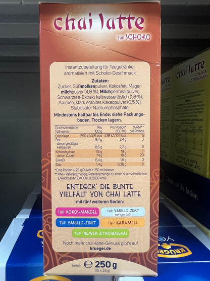 KRUGER Chai Latte (Chocolate) 10x25g