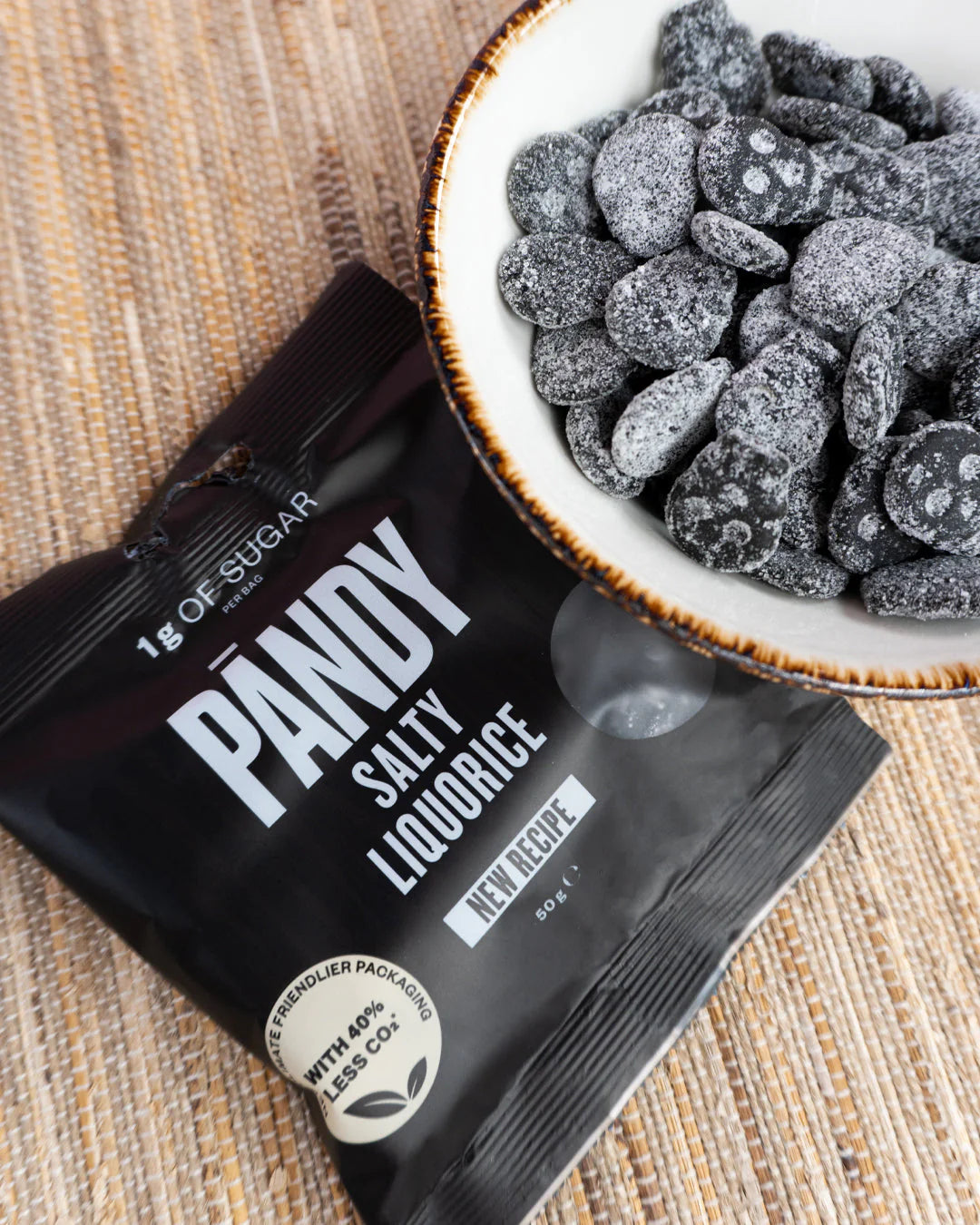 Pandy Gummy Salty Liquorice (1g Sugar per pack) 50g