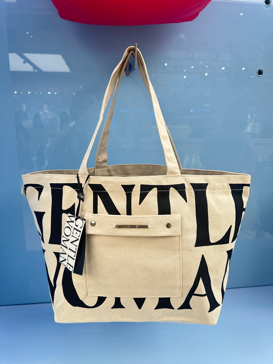 Gentle Woman Big Tote Cream with Pocket