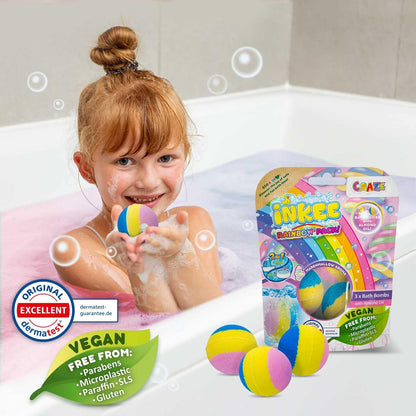 INKEE Rainbow Multipack w/Almond Oil Bathbomb